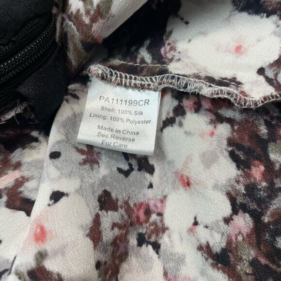 PARKER 100% Silk Floral Peplum Blouse XS - Picture 6 of 6
